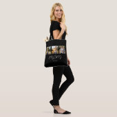 Moeder Opgerichte Script Zwart 3 Foto Tote Tas (Op model)