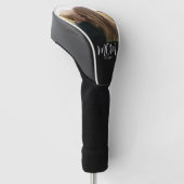 Moeder Opgerichte Script Zwarte Foto  Golfheadcover (Schuin)