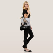 Moeder Opgerichte Script Zwarte Foto Tote Bag (Op model)