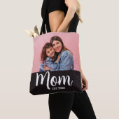 Moeder Opgerichte Script Zwarte Foto Tote Bag (Dichtbij)