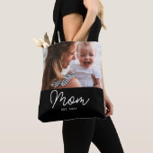 Moeder Opgerichte Script Zwarte Foto Tote Bag (Dichtbij)