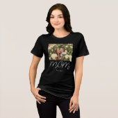 Moeder Opgerichte Script Zwarte Foto Tri-Blend Shirt (Voorkant volledig)