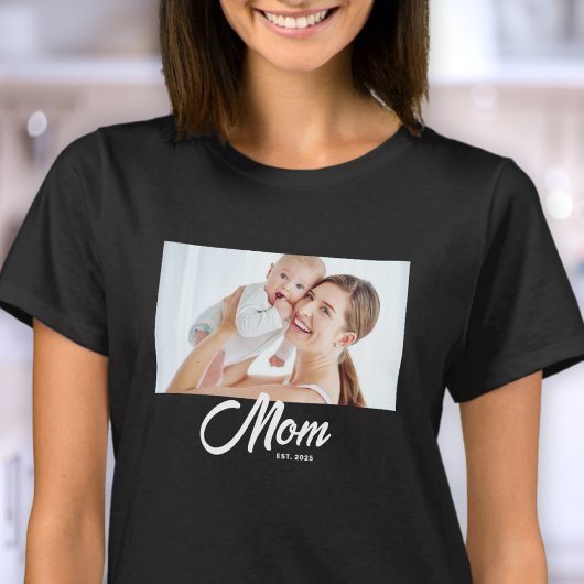 Moeder Opgerichte Scriptie Foto T-Shirt