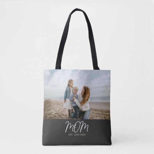 Moeder Opgerichte Scriptie Foto Tote Bag (Voorkant)