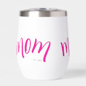Moeder Oprichting Jaar Wit Heet Roze (Voorkant)