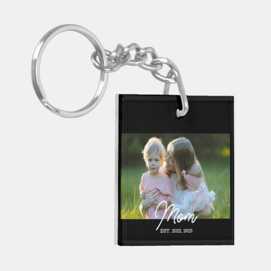 Moeder Oprichtings Script Foto Sleutelhanger (Voorkant Links)