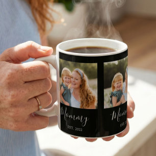 Moeder Oprichtings Script Zwart 3 Foto Koffiemok