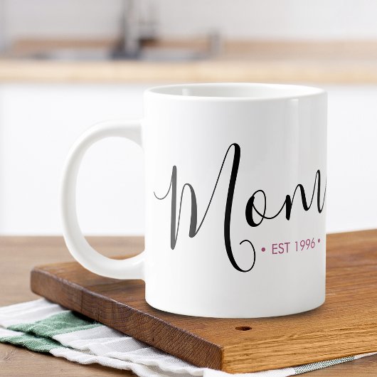 Moeder Oprichtingsjaar Gepersonaliseerd Grote Koffiekop