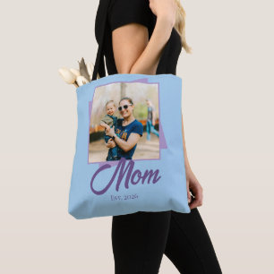 Moeder Oprichtingsjaar met Foto Tote Bag