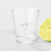 Moeder Oprichtingsjaar Script Elegant Shot Glas (Achterkant)