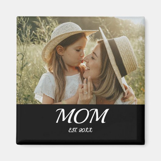 Moeder Oprichtte Foto Moederdag Magneet (Voorkant)