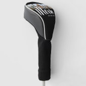Moeder Oprichtte Moderne Krachtige Scriptie Zwarte Golfheadcover (Schuin)