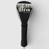 Moeder Oprichtte Moderne Krachtige Scriptie Zwarte Golfheadcover (Voorkant)