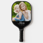 Moeder Oprichtte Zwart Wit Script Foto Pickleball Paddle (Achterkant)