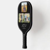 Moeder Oprichtte Zwarte Script 3 Foto Pickleball Paddle (Links)