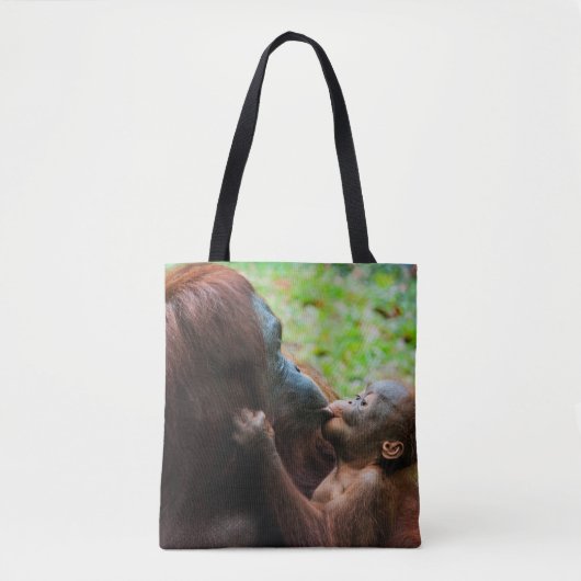 Moeder orang-oetan met baby tote bag (Voorkant)