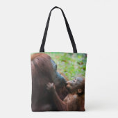 Moeder orang-oetan met baby tote bag (Achterkant)