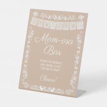 Moeder-osa Bar Beige Baby Shower