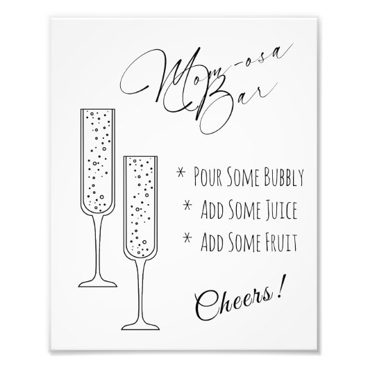 Moeder-osa Bar Display Teken Foto Afdruk (Voorkant)