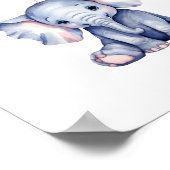 Moeder-osa bar Het is een Boy Elephant Baby shower Poster (Hoek)