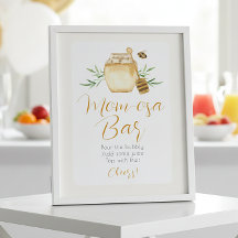 Moeder-osa Bar Honing Bij Baby Shower Tafelbord
