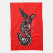 Moeder Otter & Baby Haida Art Kitchen Tea-Towel Theedoek (Verticaal)