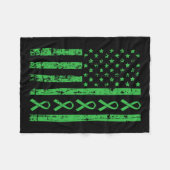 Moeder Overlevende Nierziekte bewustzijn Fleece Deken (Voorkant (Horizontaal))