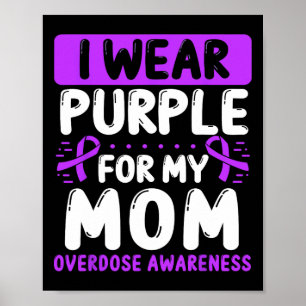 Moeder Paarse Lint Moederdag Mama Overdosis Bewust Poster