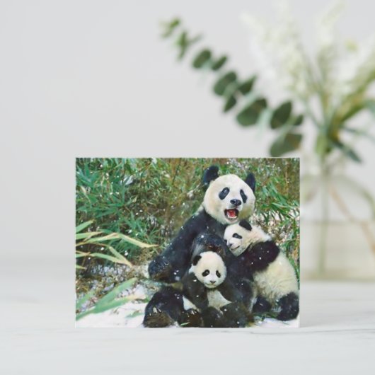 Moeder Panda Briefkaart (Staand voorkant)