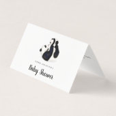 Moeder panda en baby shower-uitnodiging kaart (Voorkant)