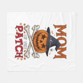 Moeder Patch Halloween Pompoen Heksenhoed Kruisbee Fleece Deken (Voorkant (Horizontaal))