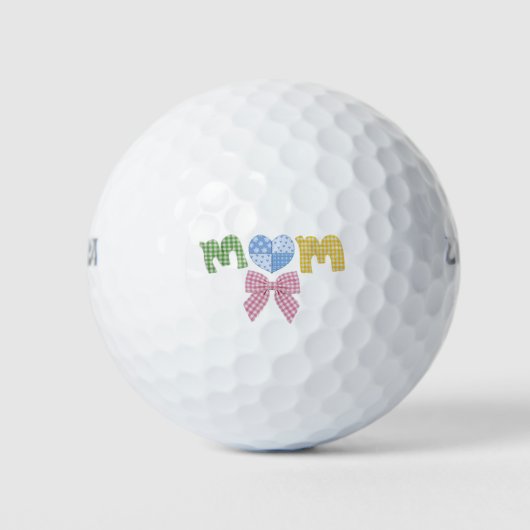 Moeder Patchwork Moederdag Cadeau Golfballen (Voorkant)