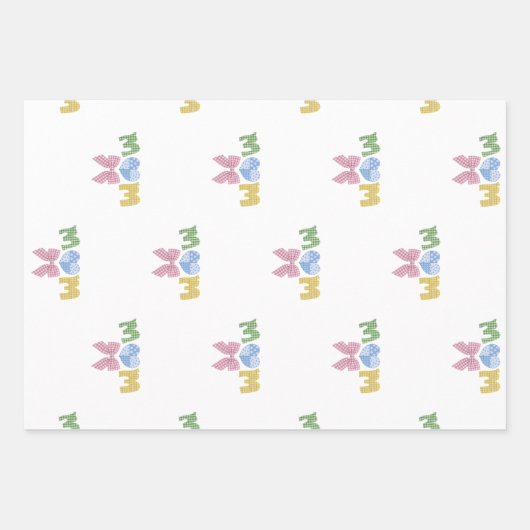Moeder Patchwork Moederdag Cadeau Inpakpapier Vel (Voorkant 2)