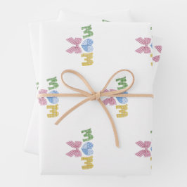 Moeder Patchwork Moederdag Cadeau Inpakpapier Vel