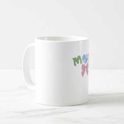 Moeder Patchwork Moederdag Cadeau Koffiemok (Voorkant links)