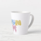 Moeder Patchwork Moederdag Cadeau Latte Mok (Rechterhoek)