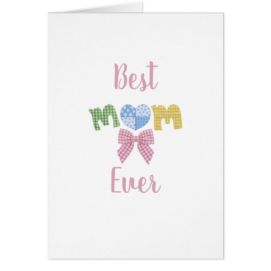 Moeder Patchwork Moederdag Verjaardagskaart (Voorkant)