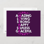 MOEDER | Perfect Moederdag cadeau Briefkaart (Voorkant / Achterkant)