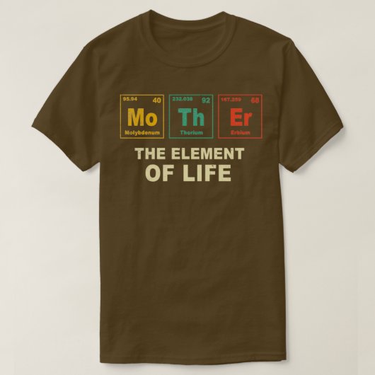 Moeder Periodic Table Geek Chemist lover Retro Gee T-shirt (Design voorkant)