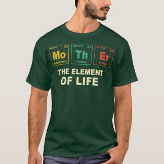 Moeder Periodic Table Geek Chemist lover Retro Gee T-shirt