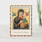 Moeder Perpetual Help Sympathie condoleances Bedankkaart (Voorkant)