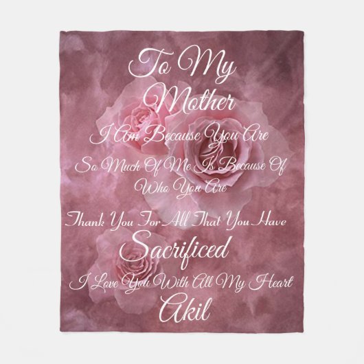 Moeder Personaliseer Fleece Deken (Voorkant)