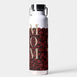 Moeder Pilates Yoga donkerrode bloemen Waterfles