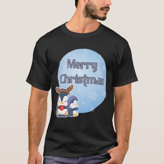 Moeder pinguïn met baby 1 t-shirt (Voorkant)