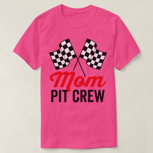 Moeder Pit Crew voor Racing Party Kostuum 1 T-shirt (Design voorkant)