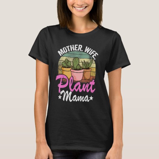 Moeder Plant mama Succulent Gardener Mam Plan T-shirt (Voorkant)