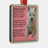 Moeder Poem - Westie Metalen Ornament (Rechts)