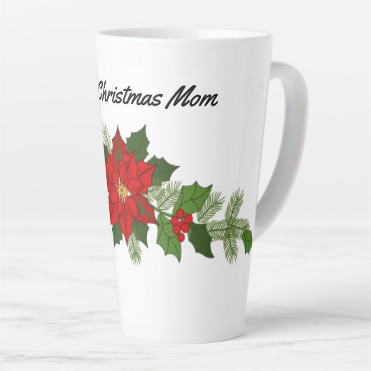 Moeder Poinsettias Latte Mok (Rechterhoek)