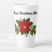 Moeder Poinsettias Latte Mok (Voorkant)