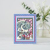 MOEDER PONY & HAAR VALENTIJN VULLEN, HORSE FEESTDAGENKAART (Staand voorkant)